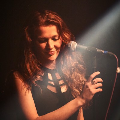 Pink Floyd tribute vocalist ReFloyd backing singer